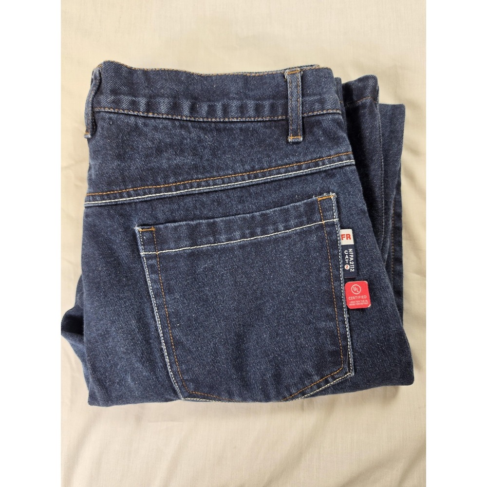 BOCOMAL FR Jeans Mens 32x30 Blue Relaxed Straight Flame Resistant Work Denim